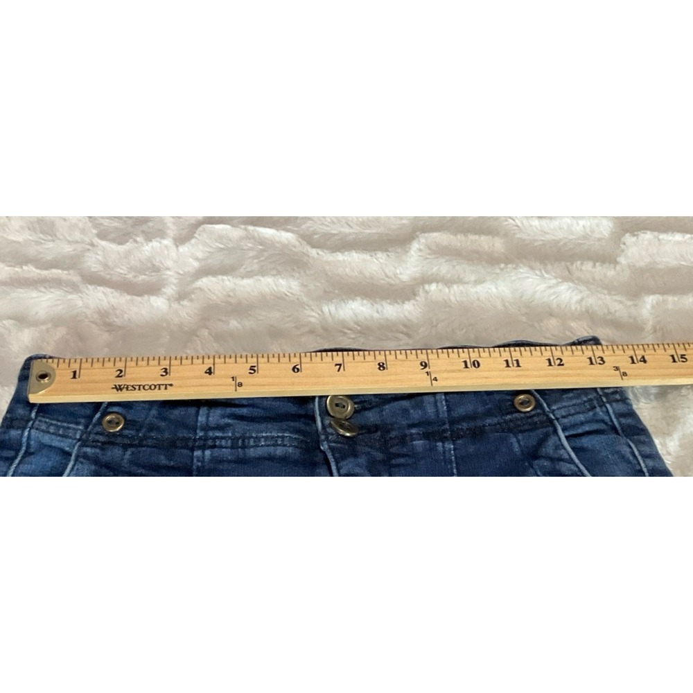 Pilcro Anthropologie Women's S27‎ Jeans Pleated High Rise Dark Wash Blue Skinny - Picture 13 of 16
